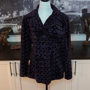 Mulberry Street Women's Purple Pea Coat,Size S.